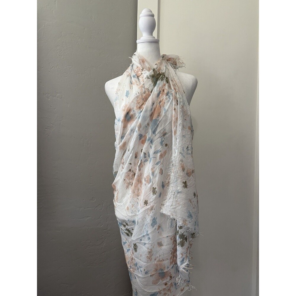Nardi & Tagliaferri 100% Micro-modal Scarf Wrap Floral Garden Cottage Italy - Picture 5 of 9